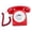 Red, variant on Elodie Audio Guest Book Phone Audio Guestbook for Birthday Wedding Retirement Party Red