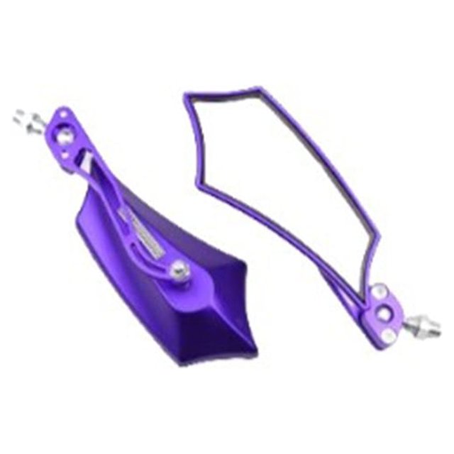 Ruiboury Motorcycle Mirrors Motorbike Accessory Universal Clear Rearview Mirror Replacement Handlebar Accessories Reflective Components Purple
