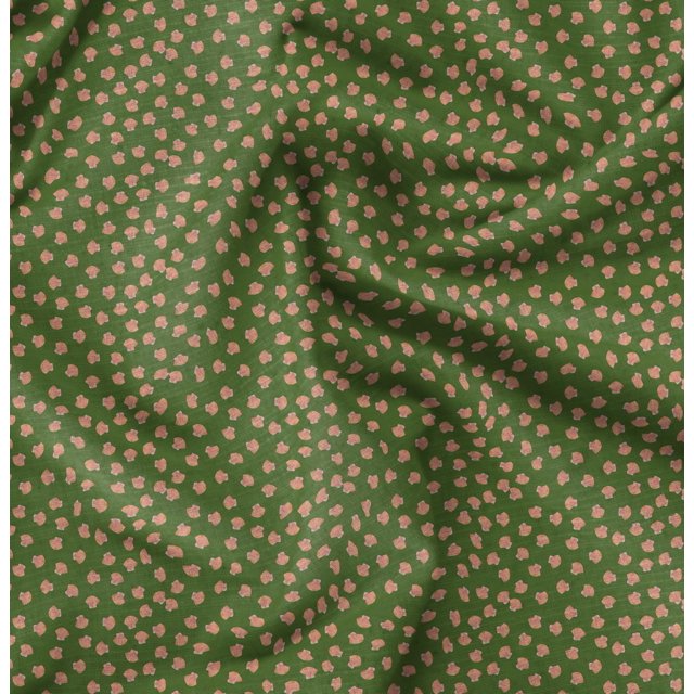 Soimoi Green Poly Georgette Fabric Shells Ocean Print Sewing Fabric Yard 42 Inch Wide