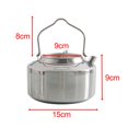 thumbnail image 4 of jinwen Outdoor Camping Kettle Big Capacity 1.3L Ultralight Portable Stainless Steel Pot, 4 of 9