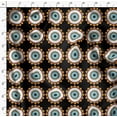 thumbnail image 4 of Soimoi Black Moss Georgette Fabric Marigold Geometric Decor Fabric Printed Yard 42 Inch Wide, 4 of 5