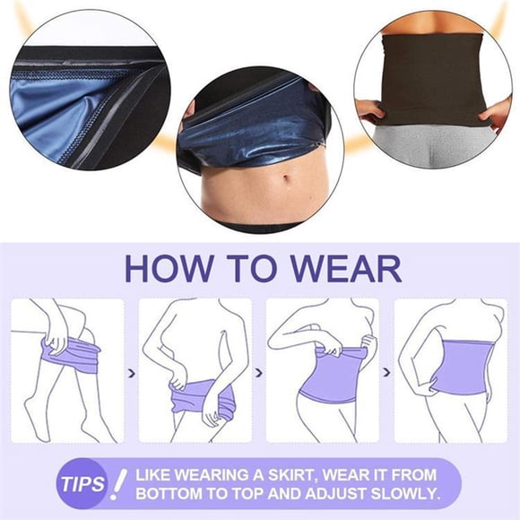 Ceinture Amincissante Sauna Accessoire de Robe D\'entraînement Physique Contrôle de la Transpiration Sangles de Levage du Ventre Sangle de Modelage du Corps Vêtements d'Entraînement pour Femmes G/TG