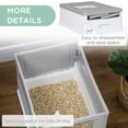 thumbnail image 4 of PawHut Enclosed Cat Litter Box with Scoop, Tray, Top Entry, Foldable, Grey, 4 of 10