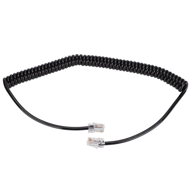 Speaker Microphone Replace Cable, Stretched Length Thick Stable Communication Lightweight Speaker Mic Cord 8 Pin Interface ABS For HM-98