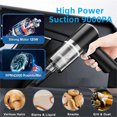 thumbnail image 3 of Portable Car Vacuum Cleaner 9000Pa Powerful Handheld Vacuum Cordless 120W High Power USB Rechargeable For Car Home, 3 of 9