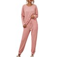 thumbnail image 2 of Innerwin Loungwear Elastic Waist Ladies Nightwear Sleep Drawstring With Pockets Sleepwear Pink XL, 2 of 7