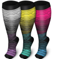 thumbnail image 1 of SUTENGDA 3 Pairs Plus Size Compression Socks for Women Men Wide Calf 20-30 mmHg Extra Large for Circulation Support Recovery XXL, 1 of 10