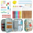thumbnail image 2 of Crochet Hooks Set With Case 3 Styles Knitting Needles Set DIY Needle Arts Craft Scissors Stitch Markers Sewing Tools, 2 of 6