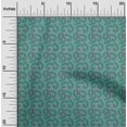 thumbnail image 1 of oneOone Georgette Viscose Fabric Leaves & Swirl Block Printed Fabric 1 Yard 42 Inch Wide, 1 of 4
