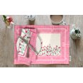thumbnail image 2 of Vargottam Napperons - Napperon pour Table à Manger, Ensemble de 4 - Serviette en Coton Imprimée et Réversible - Napperons d'Intérieur pour Table de Salle à Manger à la Maison et en Cuisine - Motifs Floraux (Rose Rose), 2 of 5
