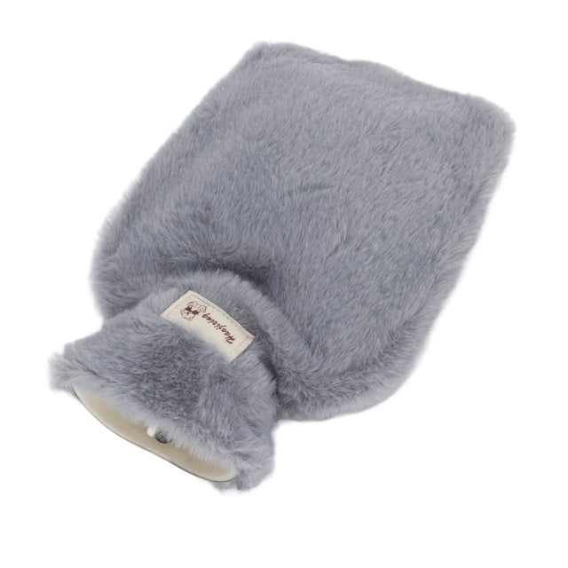 Warm Water Bottle, Anti Slip Texture Large Threaded Stopper PVC Inner Liner Plush Hot Water Bottle For Dormitory Purple,Light Gray,Light Coffee,White