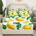 thumbnail image 2 of Erosebridal Cartoon Lemon Fitted Sheet Set Twin, Tropical Fruit Bed Set, Summer Theme Room Decor, 2pcs (No Top Sheet), 2 of 6