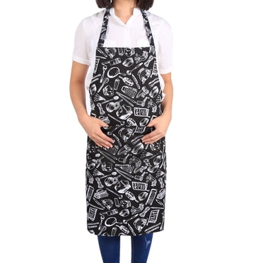 Cergrey 5 Patterns Womens Mens Practical Kitchen Restaurant Chef Cooking Aprons Dress With Pockets, Kitchen Aprons, Apron