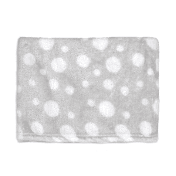Light Grey Dotted Plush Blanket
