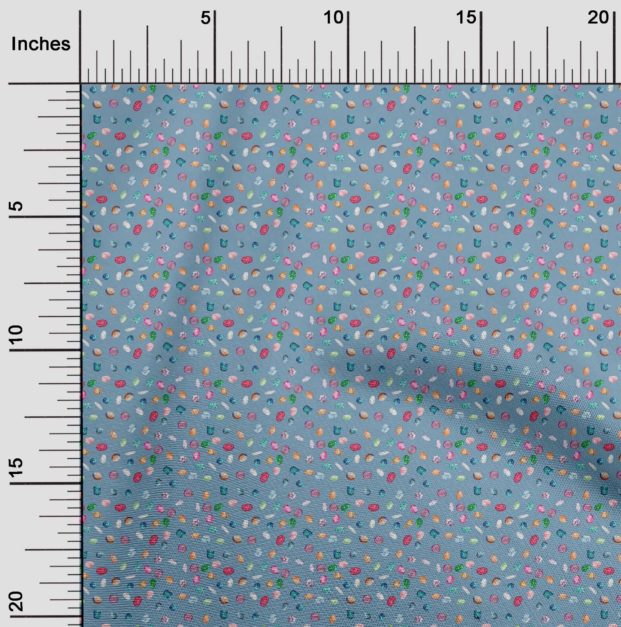 oneOone Polyester Lycra Fabric Crystal & Gemstone Ocean Fabric Prints by Yard 56 Inch Wide