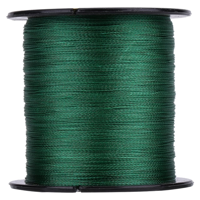 Qiilu 1pc 300m PE Braided 4 Strands Super Strong Fishing Lines Multi-filament Fish Rope Cord Green ,Fishing Line, Multifilament Fish Line
