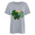 thumbnail image 2 of TopLLC St. Patrick's Day Patricks Day Chemises pour Femmes Hauts de Sarrau St Patricks Day Mode pour Dames St. Imprimé Léopard Manches Courtes Col Rond Chemise Femme Décontractée Ample, 2 of 4