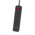 thumbnail image 2 of Uscallm 2 Pcs Power Strip Rallonge 78.7 Pouces Surge Protector avec Multiples Prises Ports USB pour Maison Bureau Dortoir Cuisine, 2 of 9