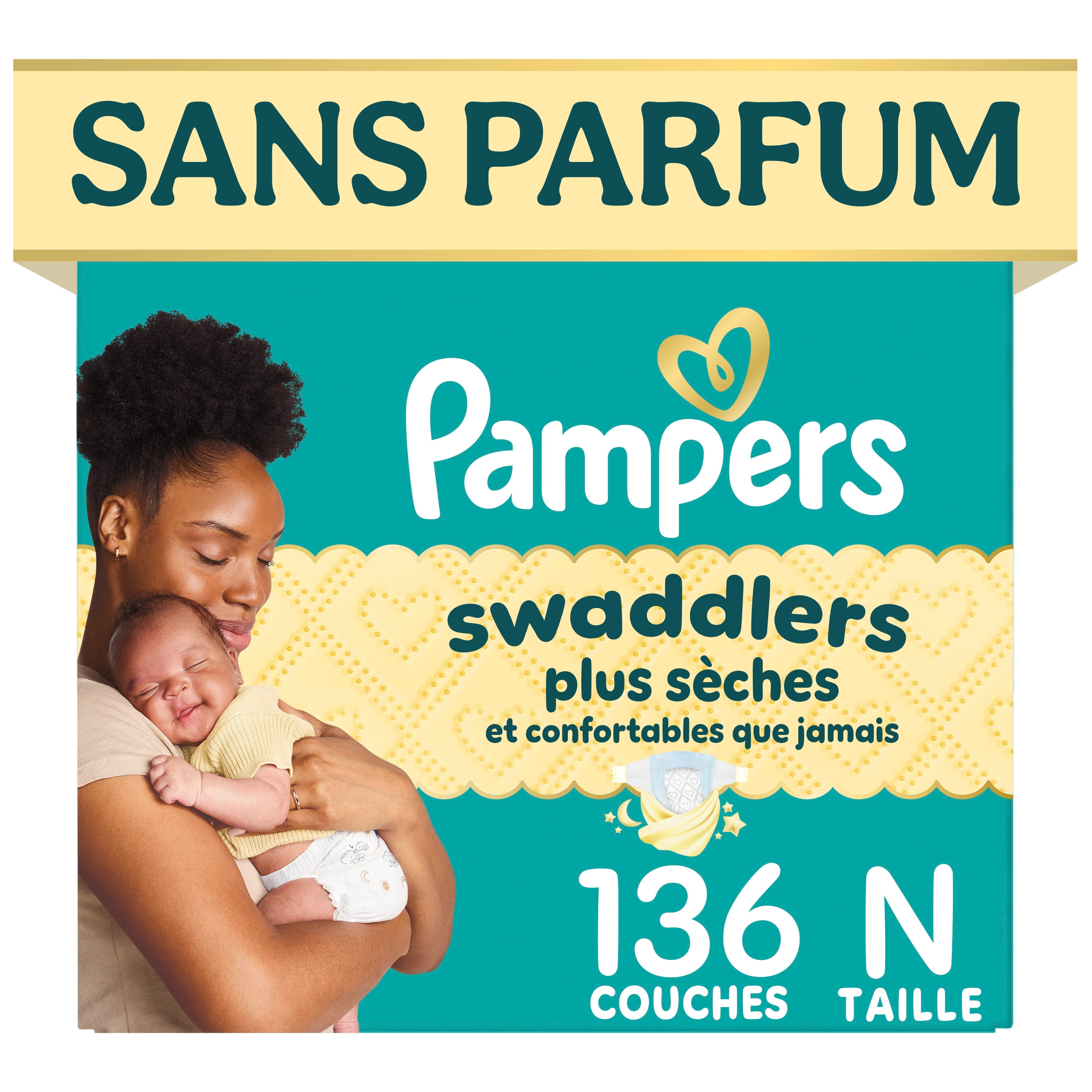 Pampers Swaddlers Diapers, S2 (10-22 lbs), Count, Absorbent, Keeps Baby Dry and Comfortable
