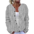 thumbnail image 2 of LOVZFMLL Cardigan for Women Ladies' Casual Printed Knitted Cardigan With Button Up Jacket And Top, 2 of 5