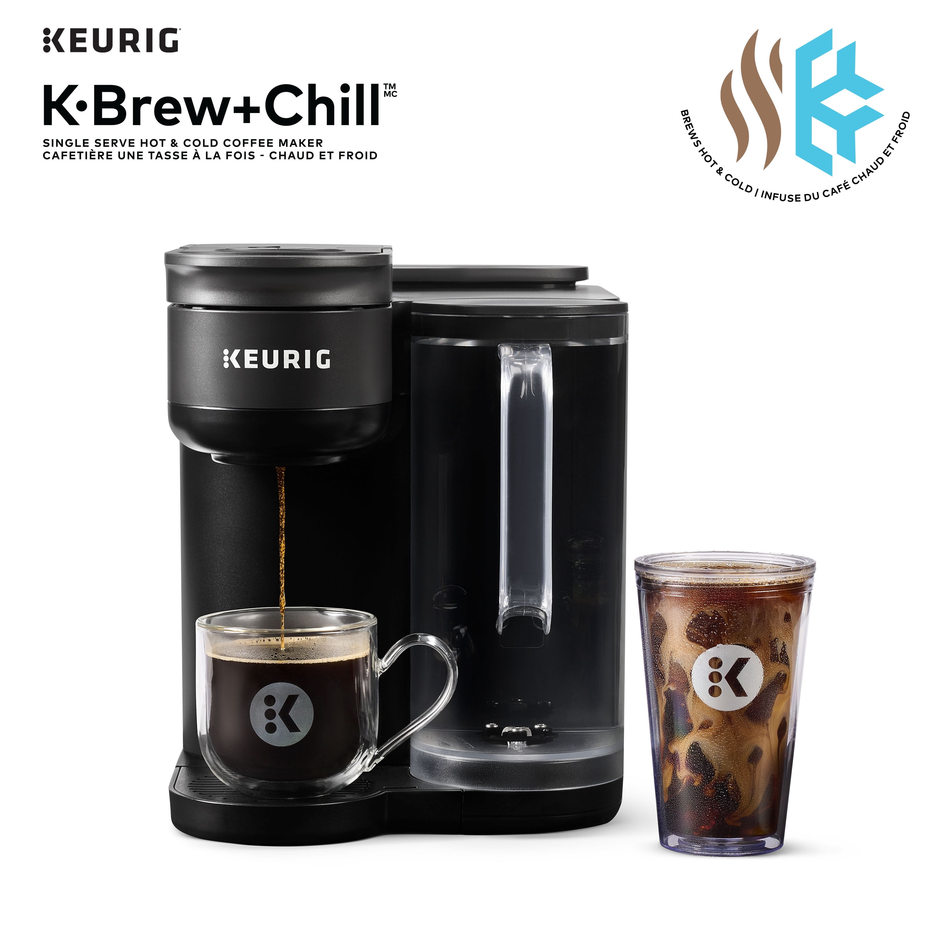 Cafetière une tasse à la fois pour capsules K-Cup, chaud et froid, K-Brew+Chill