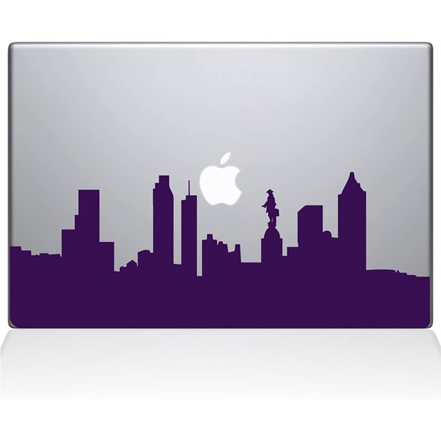 The Decal Guru Philadelphia City line Decal Vinyl Sticker, 13" MacBook Pro (2016 & Newer Models), Lavender