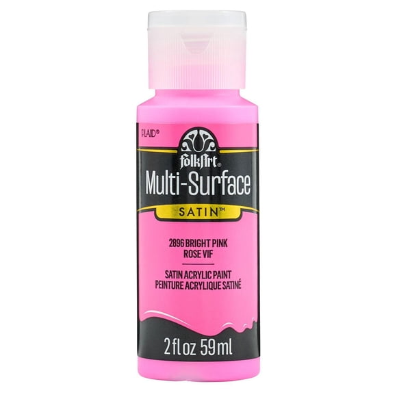 FolkArt Peinture Acrylique Satin Multi-Surface, 2 fl. oz., Rose Vif