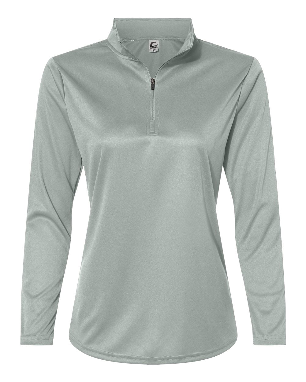 C2 Sport Womens Quarter-Zip Pullover, S, Silver