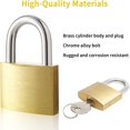 thumbnail image 3 of SUTENGDA Small Keyed Padlocks 4 Pcs 30mm Solid Brass Padlock with Same Keys 12 Pcs  Solid Brass Padlock with Key for Gate  Gym Locker  Tool Box, 3 of 7