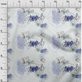thumbnail image 2 of oneOone Polyester Lycra Lavender Blue Fabric Stamps & Direction Compass Travel Sewing Craft Projects Fabric Prints By Yard 56 Inch Wide, 2 of 4