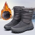 thumbnail image 2 of Bottes de Neige XZNGL Femmes Hiver Doublées de Velours Chaudes Bottines Courtes Chaussures en Coton Imperméables, 2 of 9