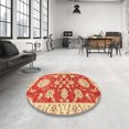 thumbnail image 3 of Ahgly Company Indoor Square Abstract Neon Red Oriental Area Rugs, 8' Square, 3 of 6
