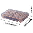 thumbnail image 2 of Boîte de Rangement Portable Empilable pour Conservation des Aliments, Contenant de Réfrigérateur de Cuisine, Plastique de Qualité Alimentaire pour Usage Domestique, 30.5x21x6.9cm Porte-Oeufs, 2 of 4