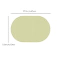 thumbnail image 3 of PEONAVET Place Mats Elliptical Placemat Solid Colour Faux Leather Placemats - Coffee Mats- Kitchen Table Mats- Easy To Clean Kitchen Table Mats, 3 of 6