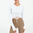 thumbnail image 1 of RXIRUCGD Hoodie de Sport Décontracté à Col Rond pour Femmes, Blanc, Taille m, 1 of 5