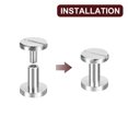 thumbnail image 4 of 30Pack Brass Chicago Screws, 8x10mm Post Nail Stud Rivets, Silver, 4 of 6