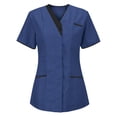 thumbnail image 1 of Baysbule Tunique d'Uniforme d'Infirmière à Col en V pour Femmes, Chemise de Protection Douce et Confortable à Manches Courtes, 1 of 2