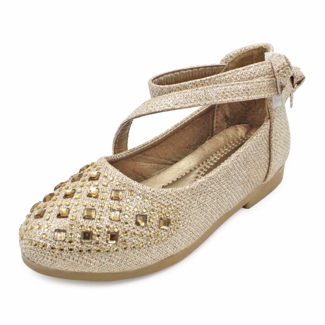 LAVRA Filles Ballerines Glitter Mary Jane Slip sur les Chaussures Habillées