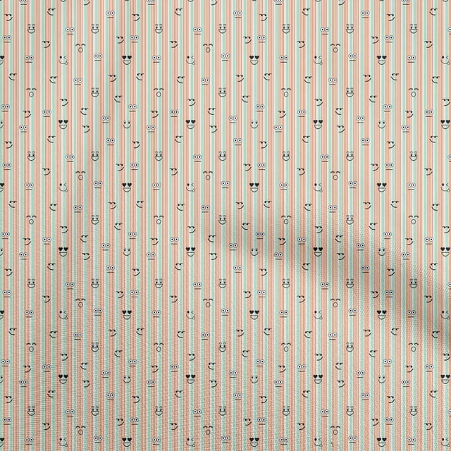 oneOone Cotton Flex Orange Fabric Random Sewing Material Print Fabric By The Yard 40 Inch Wide
