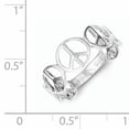 thumbnail image 2 of 925 Sterling Silver Peace Ring, 2 of 6