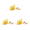 thumbnail image 1 of pitrice Headless Acoustic Guitar Bridge Professional Beginners Electric Bass String Tailpiece Spare Parts Fitting Replacement Gold 3Set, 1 of 6