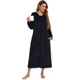 thumbnail image 2 of AherBiu Robes for Women Zipper Front Lightweight Sherpa Soft Bathrobe Plush Warm Winter Robe with Hood, 2 of 3