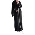 thumbnail image 1 of 2025 Robe d'Été pour Femmes à Couleur Unie, Manches Bouffantes, Col Rond, Maxi, Décontractée, Longueur Genou pour Femmes, Robe, 1 of 5