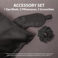 thumbnail image 2 of Swift Home 6-Piece Satin Pillowcase Gift Set with Eye Mask and Scrunchies, Black, 2 of 5