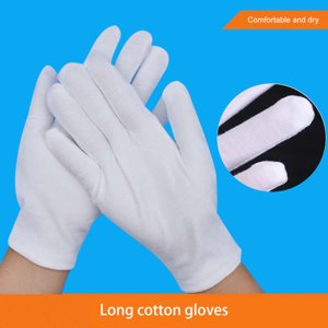 24Pcs Gants de travail en coton blanc Gants hydratants cosmétiques pour les mains sèches Inspection de bijoux et plus