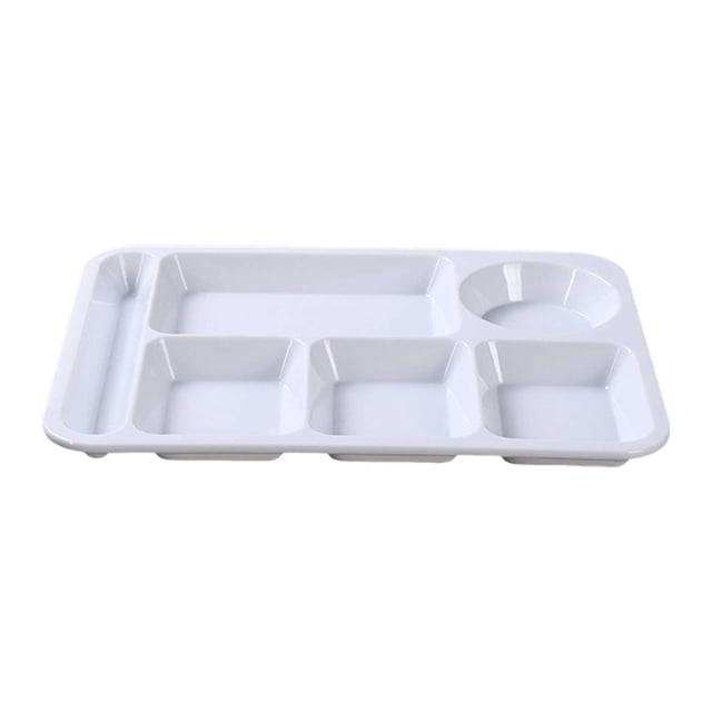 Binwennn Heat Imitation Porcelain Compartment Fast Food Trays Specifically Designed For School And Unit Canteens Commercial Grade Tableware Place Mats Indoor Set Outdoor Table Setting for 2 Dining