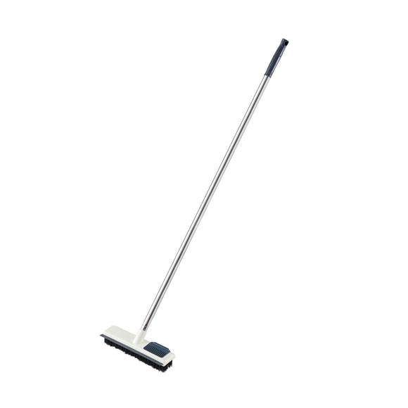 COM1950s Scrub Brush for Cleaning, Scrub Brush with Long Handle, Floor Scrub Brush with Handle , 2 in 1 Scrape and Brush,Tub and Tile Brush for Cleaning Bathroom, Patio, Kitchen, Wall