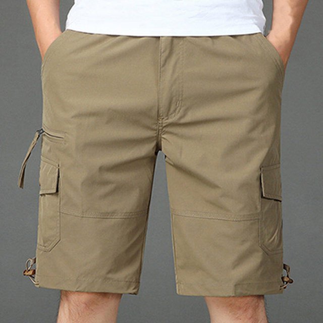 Styesk Mens Shorts Men Fashion Casual Comfy Solid Pocket Waist Drawstring Regular Short Pants