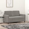 thumbnail image 1 of vidaXL 2-Seater Sofa Light Grey 120 cm Velvet, 1 of 5
