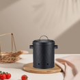 thumbnail image 3 of Tumotour Mesh Fruit Vegetable Bucket Kitchen Potato Onions Garlic Storage Bucket Potato Storage Jar Metal Bucket With Lid, 3 of 6